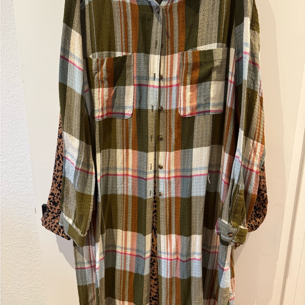 Pilcro Multicolor Plaid Shirt Sz Large